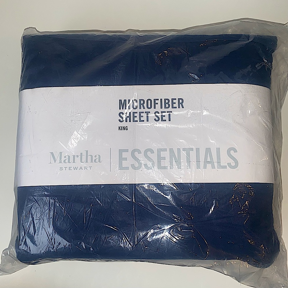 Martha Stewart King Size Sheet Set - Indigo